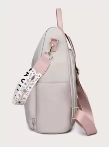 Women's Floral Embroidery Backpack Shoulder Dual-Use Casual Backpacks, Fashion Front Pocket Preppy Style Lightweight Back Pack Waterproof For School Classic Bag, Portable Shoulder Bags For Outdoors Travel & College Campus, School Supplies,School Backpack,Back To School,