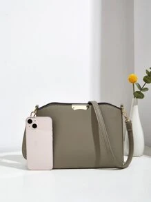 流行百搭單肩包 - 灰色 - 查看 3