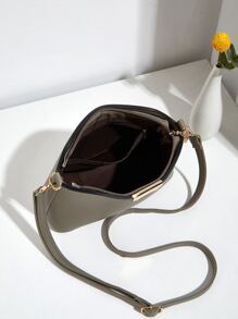 流行百搭單肩包 - 灰色 - 查看 4