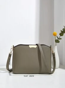 流行百搭單肩包 - 灰色 - 查看 5