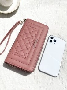 Ví thời trang mùa hè, Ví dài trơn tối giản mới của Hàn Quốc - Bụi hồng - Xem 2