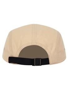 1 Pieza Gorra Hip-hop De Cinco Paneles De Color Sólido Para Hombre - Caqui - Ver 3