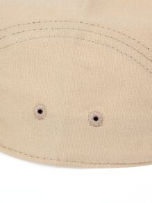 1 Pieza Gorra Hip-hop De Cinco Paneles De Color Sólido Para Hombre - Caqui - Ver 4
