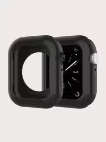 Silicone Case Compatible With Apple Watch - Black - View 1