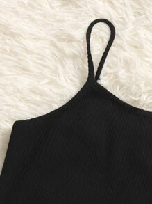 SHEIN 青少年女孩字母貼布連帽衫和吊帶洋裝