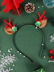 Diadema Navidad cornamenta & con diseño de árbol - Multicolor - Ver 2