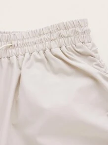 SHEIN PETITE Pantalones de cintura con cordón fruncido
