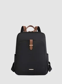 Ba lô Nữ Khối Màu Có thể điều chỉnh được Mát mẻ - màu đen - Xem 1