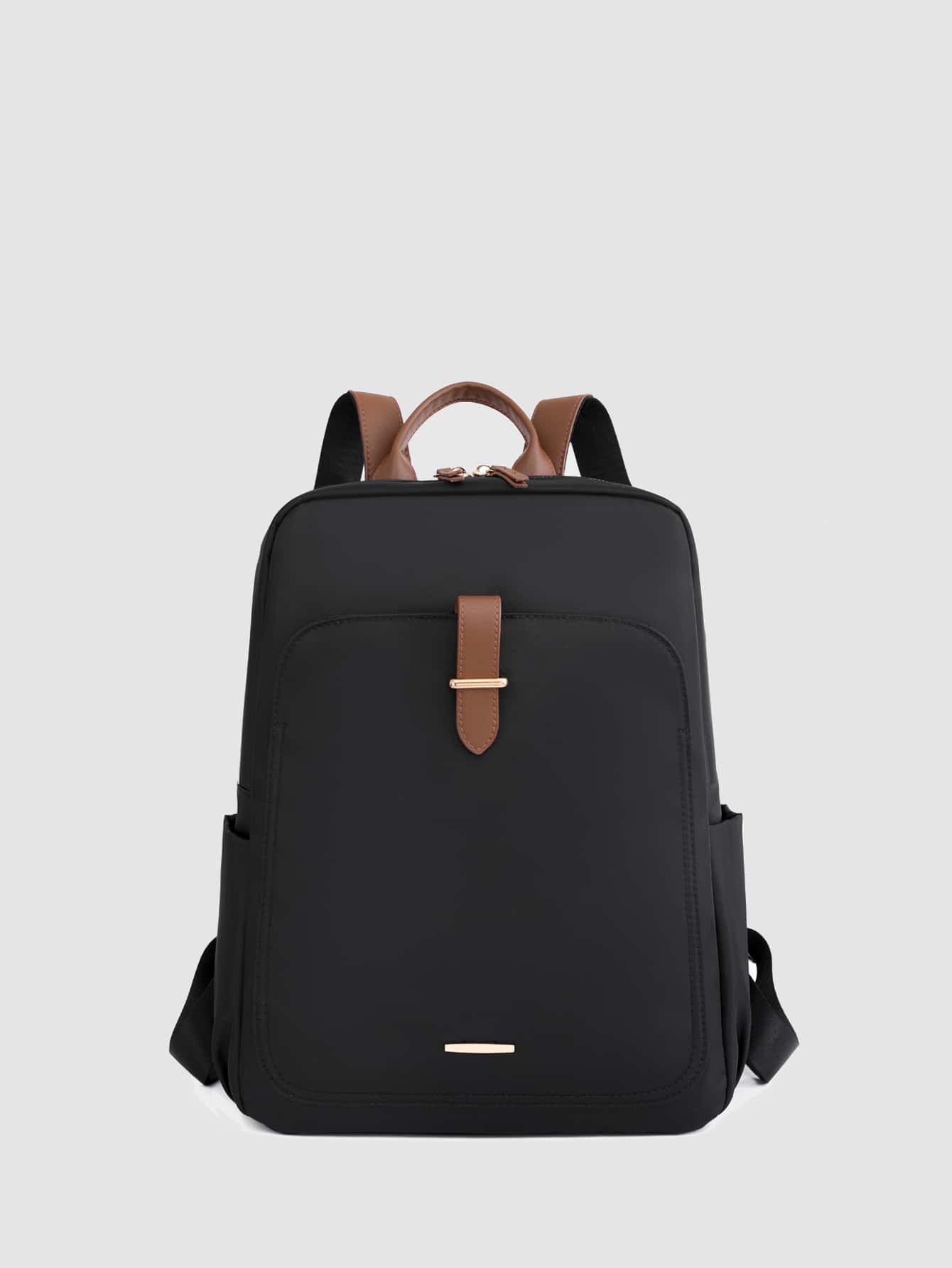 Ba lô Nữ Khối Màu Có thể điều chỉnh được Mát mẻ - màu đen - Xem 1