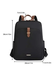 Ba lô Nữ Khối Màu Có thể điều chỉnh được Mát mẻ - màu đen - Xem 10