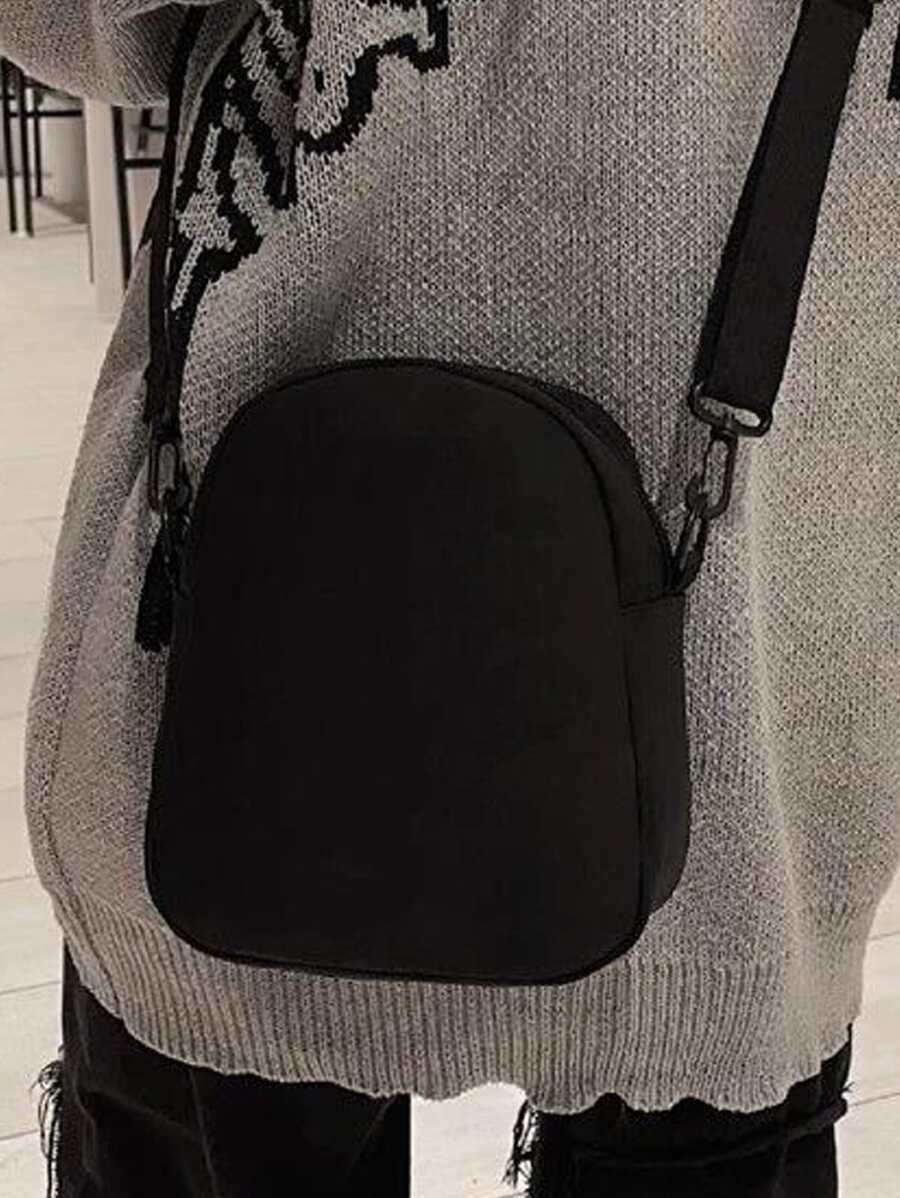 Hombres Bolso bandolera mini minimalista - Negro - Ver 1