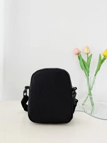 Hombres Bolso bandolera mini minimalista - Negro - Ver 2