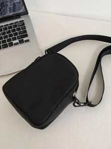 Hombres Bolso bandolera mini minimalista - Negro - Ver 3