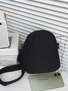 Hombres Bolso bandolera mini minimalista - Negro - Ver 4