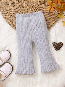 Đồ dưới đáy Bé Gân đan màu trơn - Màu Xám nhạt - Xem 1