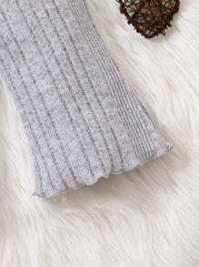 Đồ dưới đáy Bé Gân đan màu trơn - Màu Xám nhạt - Xem 5