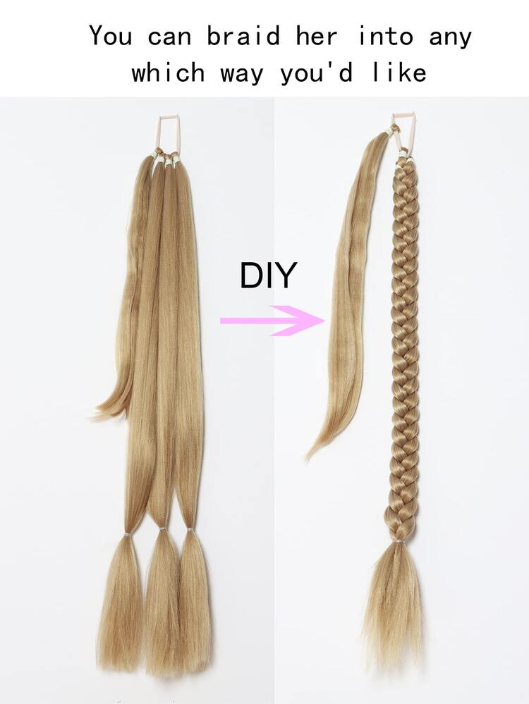 Extra Long Synthetic Hair Braid - Gold - View 4