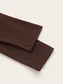 SHEIN ICON Áo nữ Lộ Lưng Dây kéo Buộc lại Hội Chữ thập Xù màu trơn Gợi cảm - Màu nâu Sô-cô-la - Xem 3