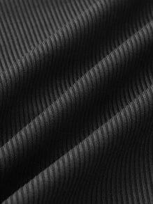 SHEIN ICON Grunge Solid Chain Crop Halter Top With Arm Sleeves - Black - View 4