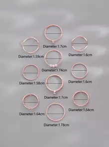 10 cái Đồ trang trí Rhinestone & Faux Pearl  Nhẫn - Hoa hồng vàng - Xem 5