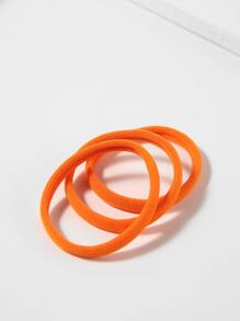 18入組素色髮圈 - 彩色 - 查看 3