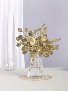 1pc Plain Artificial Leaf - Gold - View 1