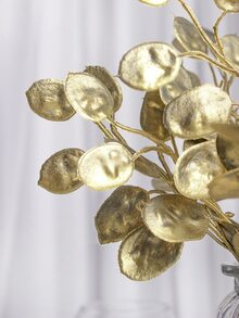 1pc Plain Artificial Leaf - Gold - View 2