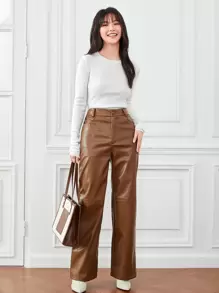 BizChic 2025 Women's Pure White Elastic Boat Neck Sweater, Romantic, Elegant, Versatile, Business Casual Outfit For Daily Wear, Office, Commute In Fall/Winter