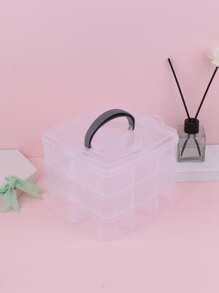 1 hộp đựng đồ trang điểm ba tầng rõ ràng - Trong sáng - Xem 3