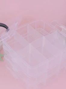 1 hộp đựng đồ trang điểm ba tầng rõ ràng - Trong sáng - Xem 5