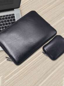 1 x túi đựng máy tính xách tay màu trơn 13" và 1 x túi phụ kiện - màu đen - Xem 2