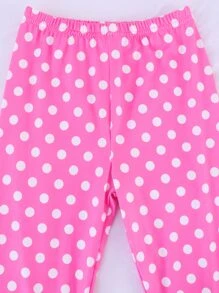 Girls Mermaid & Slogan Graphic Snug Fit PJ Set - Hot Pink - View 4