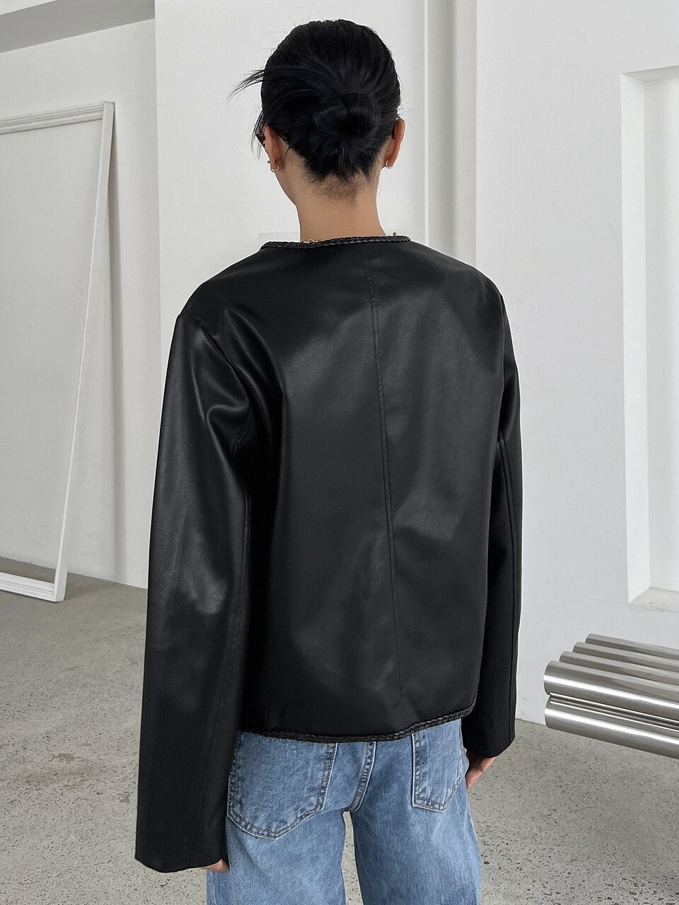 Patched Pocket Single Breasted Jacket