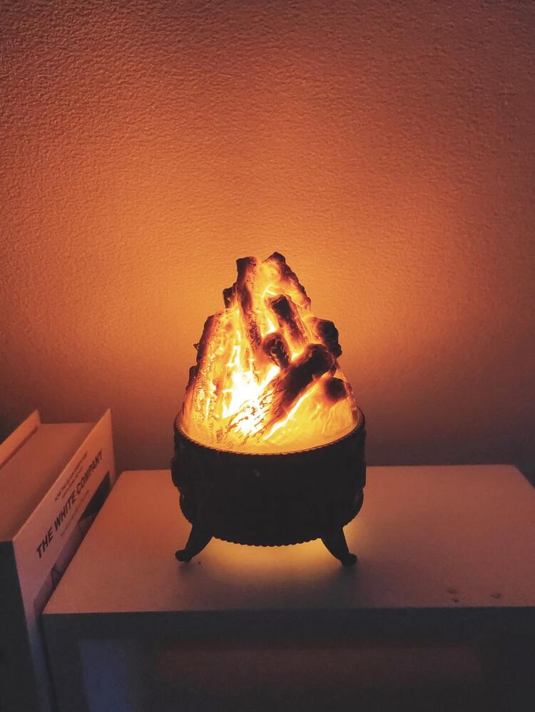 1pc Volcano Shaped Night Light - Yellow - View 4