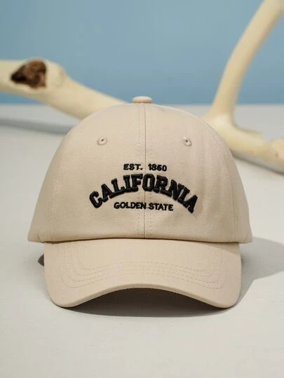 1頂女士字母刺繡棒球帽，適用於戶外運動或旅行