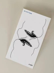 Hình xăm tạm thời 2sheets Feather Pattern Sticker - Nhiều màu - Xem 6