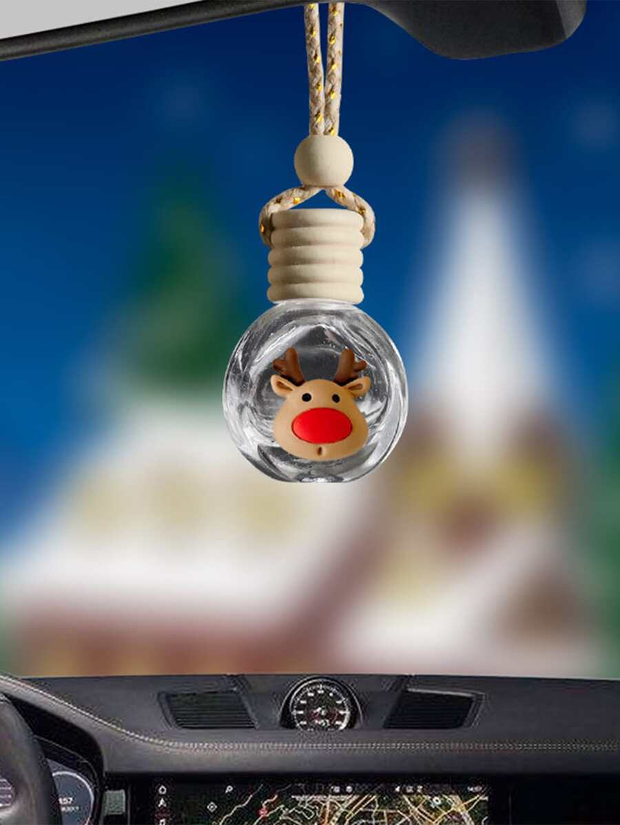1入組聖誕麋鹿車用香氛瓶吊飾