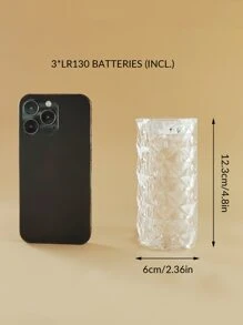 1pc Petal Design Table Lamp - Pink - View 3