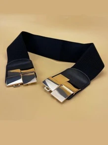 幾何搭扣皮帶 - 黑色 - 查看 6