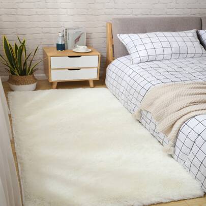 Solid Fluffy Rug