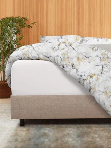 Marble Pattern Duvet Cover Set Without Filler - Multicolor - View 3