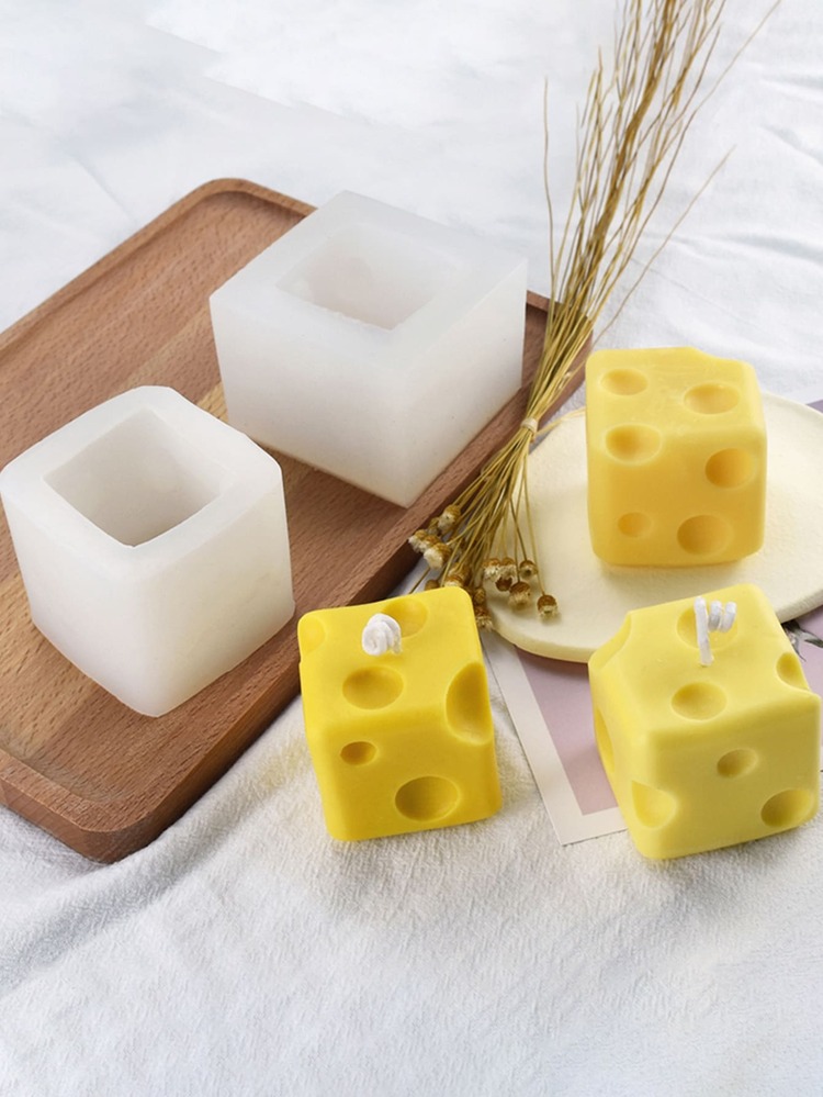 1 pieza Molde de silicona de bricolaje queso diseño - Blanco - Añade 1