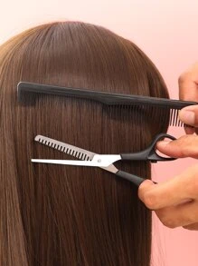 Hair Tool Set Shaving Hair To Scissors Teeth Scissors Flat Scissors Comb Beauty Tools,Hair,Travel,Hair Products,Hair Tools,Hair Stuff,Barber,Barber Accessories,Barbershop,Hairdressing Equipment - Black - View 2