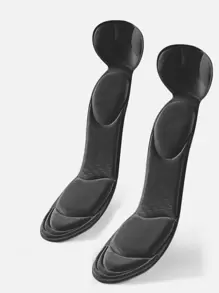 1pair Solid Shoes Insoles For Women High Heels Women Pumps And Men Sneakers Shoes Summer, Back To School Supplies, Boots Accessories For Shoes For Women, For Outdoor, Sport, Travel, Household, Office, School - Black - View 4