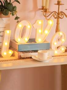 1 pieza Luz decorativa con letra en forma de - Amarillo - Ver 2