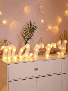 1 pieza Luz decorativa con letra en forma de - Amarillo - Ver 3