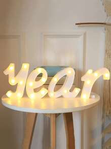 1 pieza Luz decorativa con letra en forma de - Amarillo - Ver 4