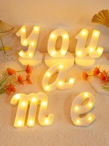 1 pieza Luz decorativa con letra en forma de - Amarillo - Ver 5