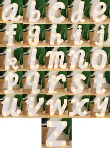 1 pieza Luz decorativa con letra en forma de - Amarillo - Ver 6