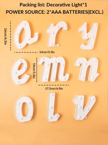 1 pieza Luz decorativa con letra en forma de - Amarillo - Ver 8